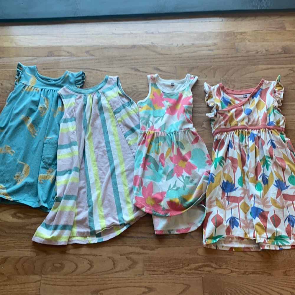 4 girls size 6 Tea Collection dresses